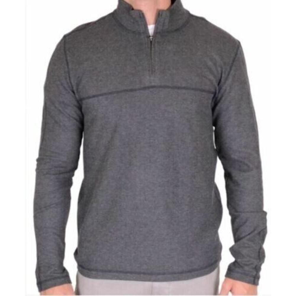 Vintage 1946 Men's Heathered Rib Quarter Zip‎ Thermal in Grey Small MSRP $59.50